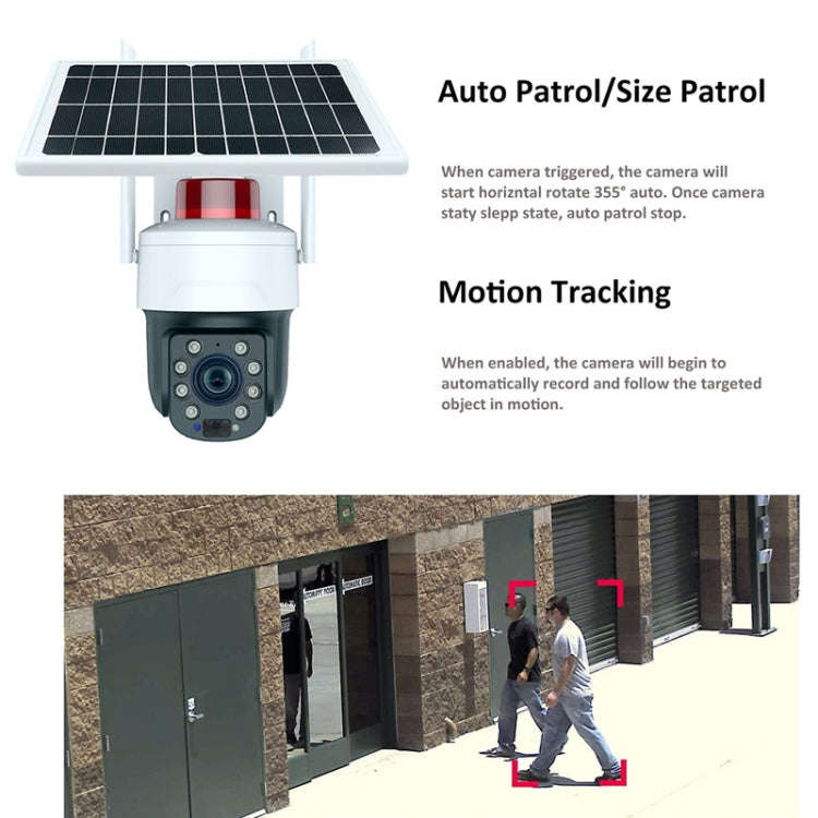 RH-Q10 Graffiti 5MP Wifi Wireless Solar Camera 30X Optical Zoom Auto Tracking Patrol IP66 Waterpr...