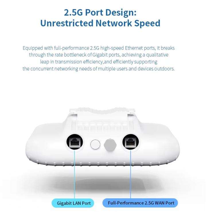 COMFAST CF-WA973 WiFi 7 Outdoor Access Point Dual-Band 3600Mbps High Power Wireless AP, 2.5G WAN ...
