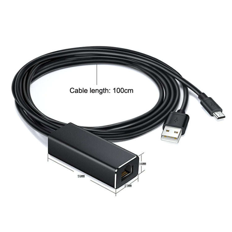 RJ45 Micro USB to 100M Ethernet Adapter Steady Watch Video, Micro USB