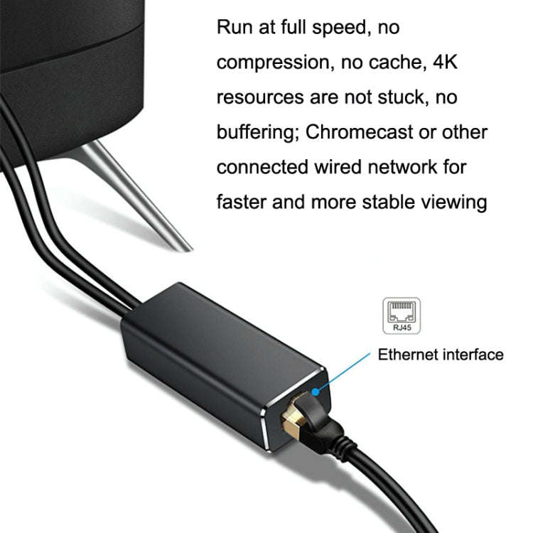 RJ45 Micro USB to 100M Ethernet Adapter Steady Watch Video, Micro USB