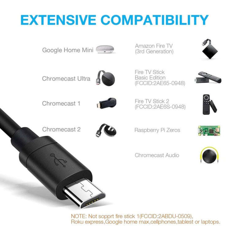 RJ45 Micro USB to 100M Ethernet Adapter Steady Watch Video, Micro USB
