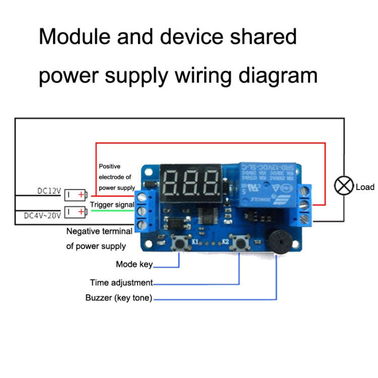 DK-C-01 Car Programmable Timing LCD Digital Display Relay Module Can Control DC AC Delay Relay, 220V