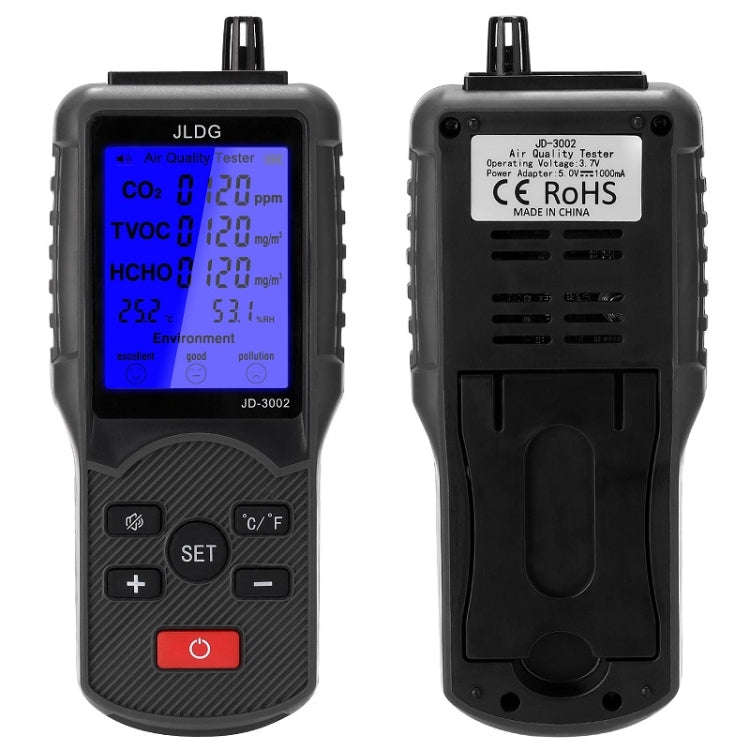 JD-3002 Carbon Dioxide Comprehensive Air Quality Temperature Humidity Detector, JD-3002