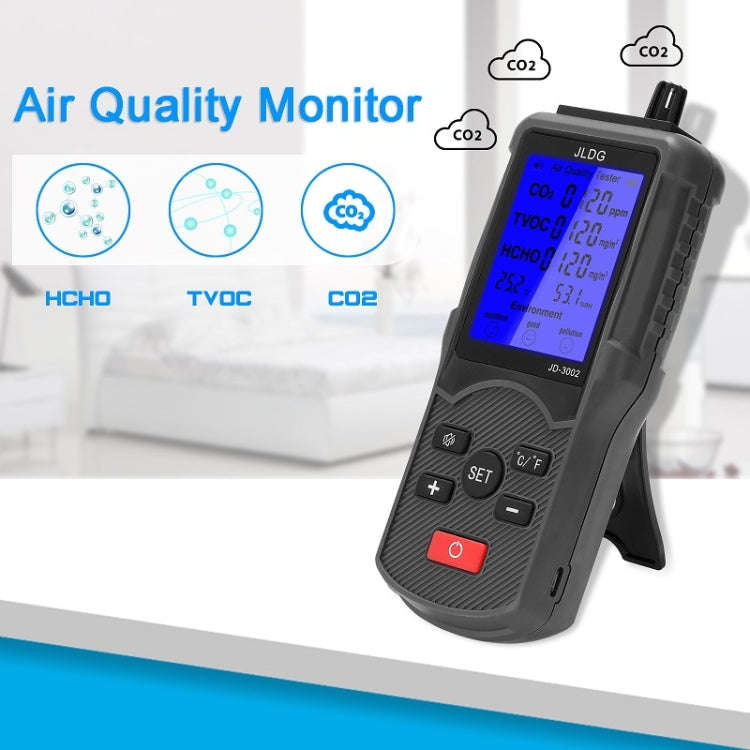 JD-3002 Carbon Dioxide Comprehensive Air Quality Temperature Humidity Detector, JD-3002