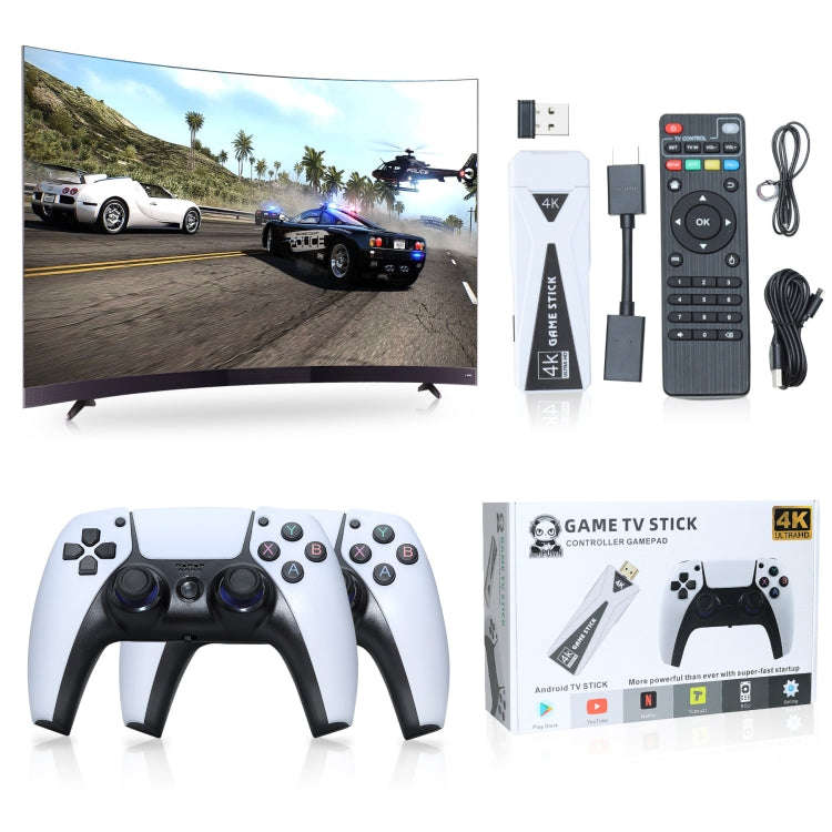 U10 Video Game Console 64G 10000+ Games Retro Handheld 4K TV Game Stick Wireless Controller, U10 ...