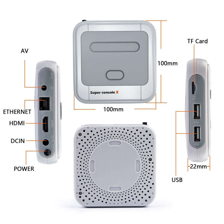 Wireless 4K HD 3D Double Game Console Box, US Plug, 64GB US Plug, 128GB US Plug, 256GB US Plug