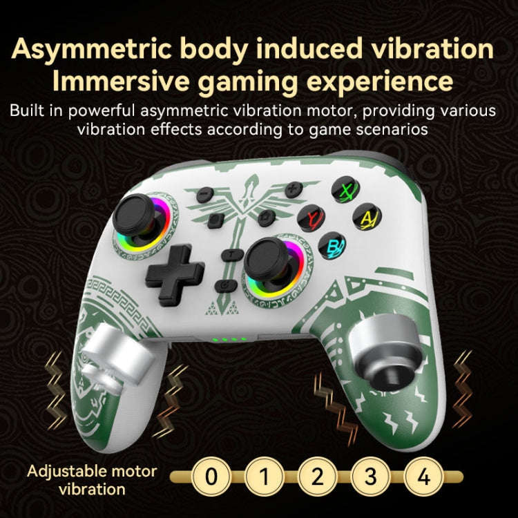 Wireless Bluetooth Somatosensory Vibration Gamepad for Nintendo Switch/Switch PRO, Black Gold, Wh...