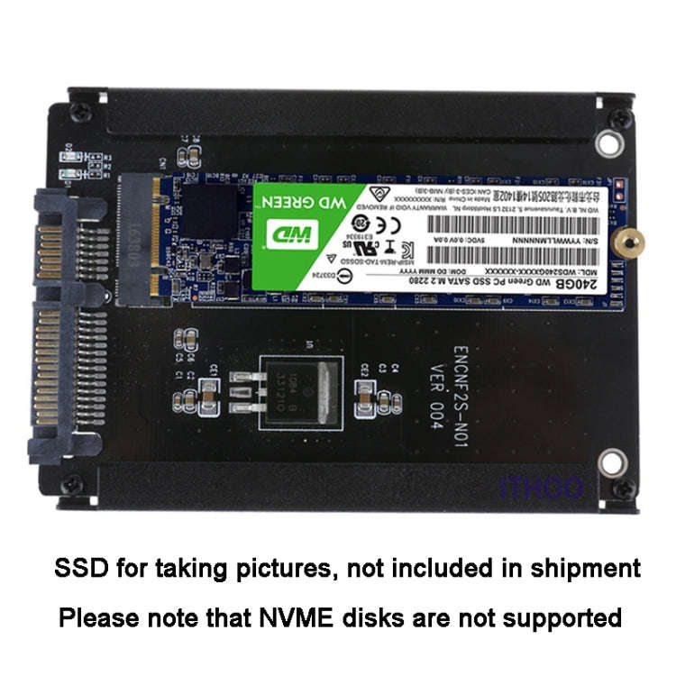ENCNF2S-N01 NGFF To SATA3 Transfer Card M.2 KEY B-M SSD To 6Gbps Interface Conversion Adapter, Wi...