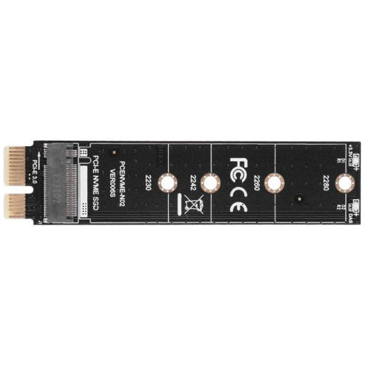 PCI-E 1X To M.2 NVME KEY-M SSD Riser Card Adapter, With Baffle, Without Baffle