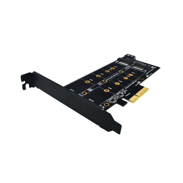 M.2 PCIe SSD Adapter Card PCIE 4x to M.2 Key M B Dual Interface Card, PCENGFF-N01