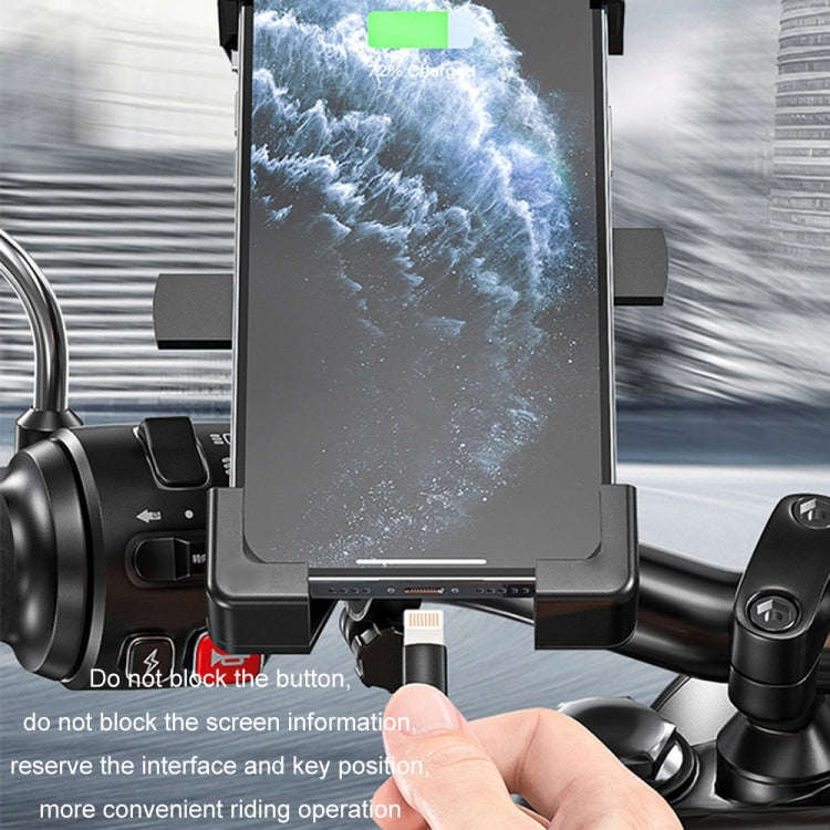 Shockproof Motorcycle Mobile Phone Holder Outdoor Bike Navigation Holder, Rearview Mirror, Handle...