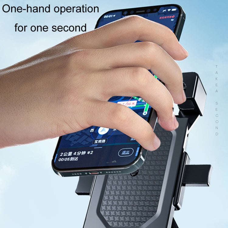 Shockproof Motorcycle Mobile Phone Holder Outdoor Bike Navigation Holder, Rearview Mirror, Handle...