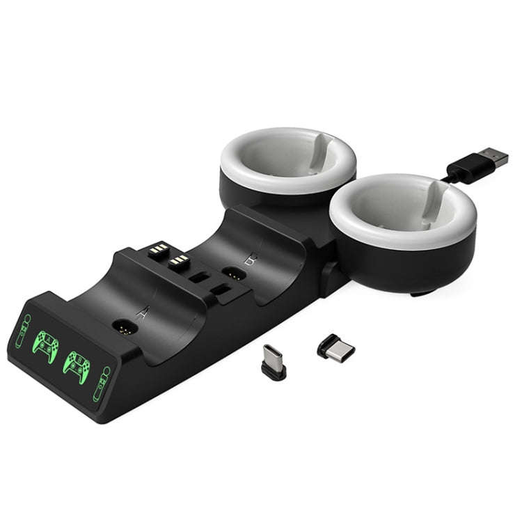 Iplay HBP-301 For PS5 / PS VR MOVE Controller Handle Dual Seat Charger 4 In 1 Charger, HBP-301