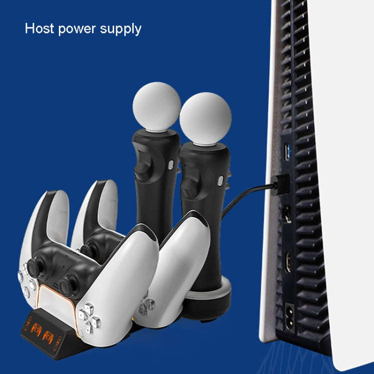 Iplay HBP-301 For PS5 / PS VR MOVE Controller Handle Dual Seat Charger 4 In 1 Charger, HBP-301