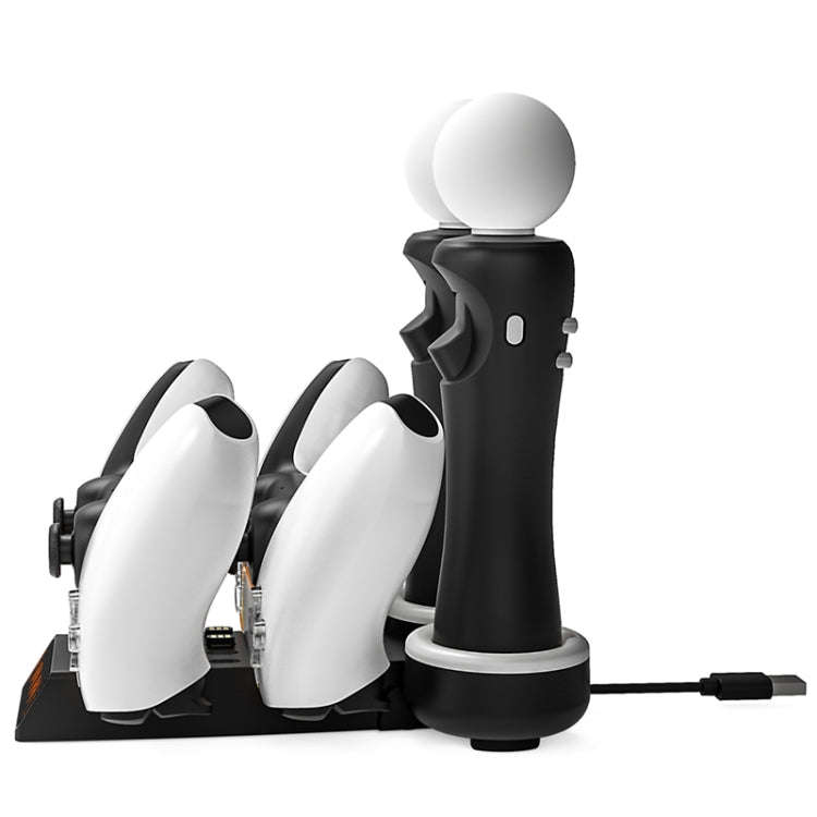 Iplay HBP-301 For PS5 / PS VR MOVE Controller Handle Dual Seat Charger 4 In 1 Charger, HBP-301