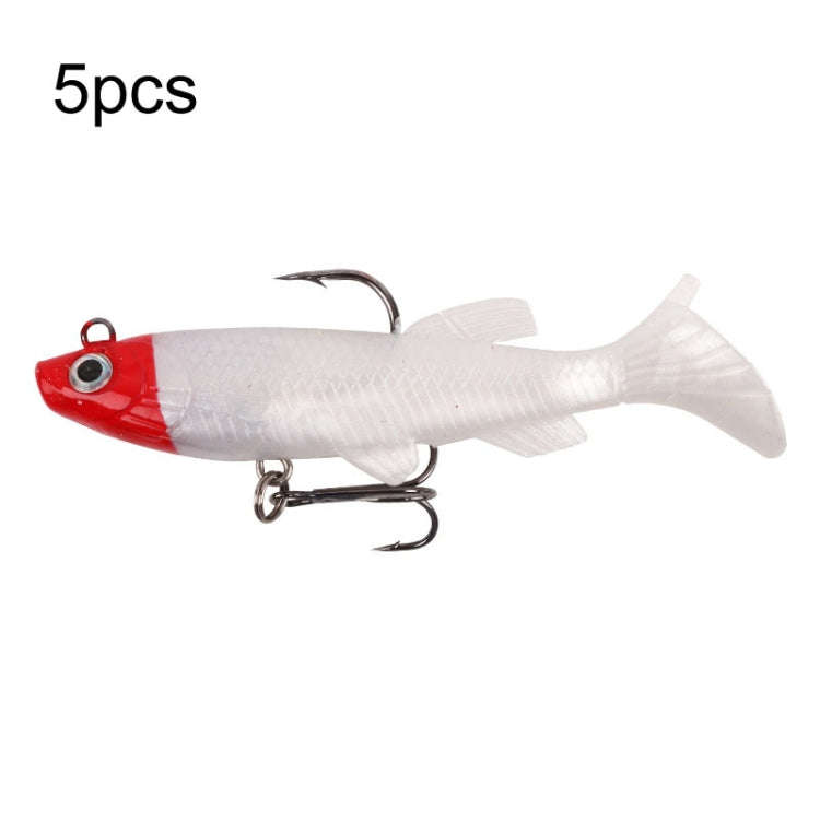 5pcs Roadrunner Soft Lures Leadheads Luminous Lures, Red White T Tail, Pink  T Tail, Blue  T Tail...