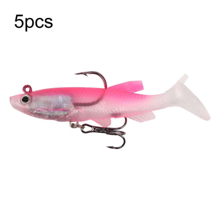 5pcs Roadrunner Soft Lures Leadheads Luminous Lures, Red White T Tail, Pink  T Tail, Blue  T Tail...