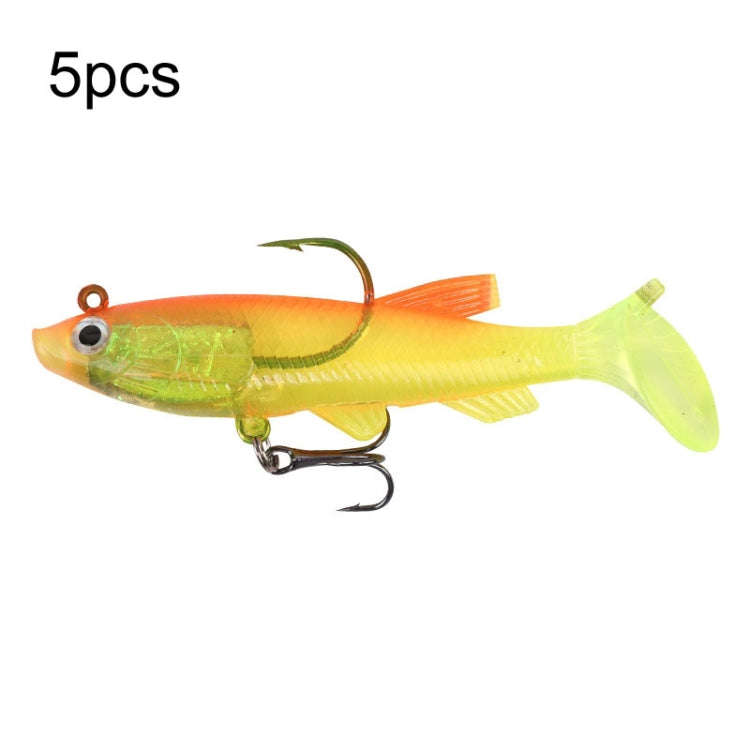 5pcs Roadrunner Soft Lures Leadheads Luminous Lures, Red White T Tail, Pink  T Tail, Blue  T Tail...