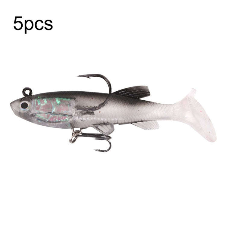 5pcs Roadrunner Soft Lures Leadheads Luminous Lures, Red White T Tail, Pink  T Tail, Blue  T Tail...