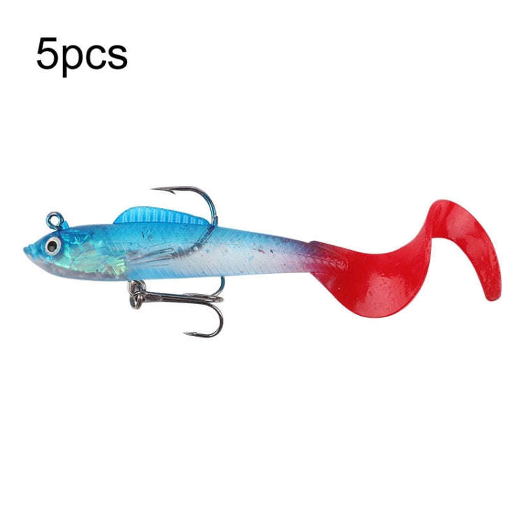 5pcs Roadrunner Soft Lures Leadheads Luminous Lures, Red White T Tail, Pink  T Tail, Blue  T Tail...