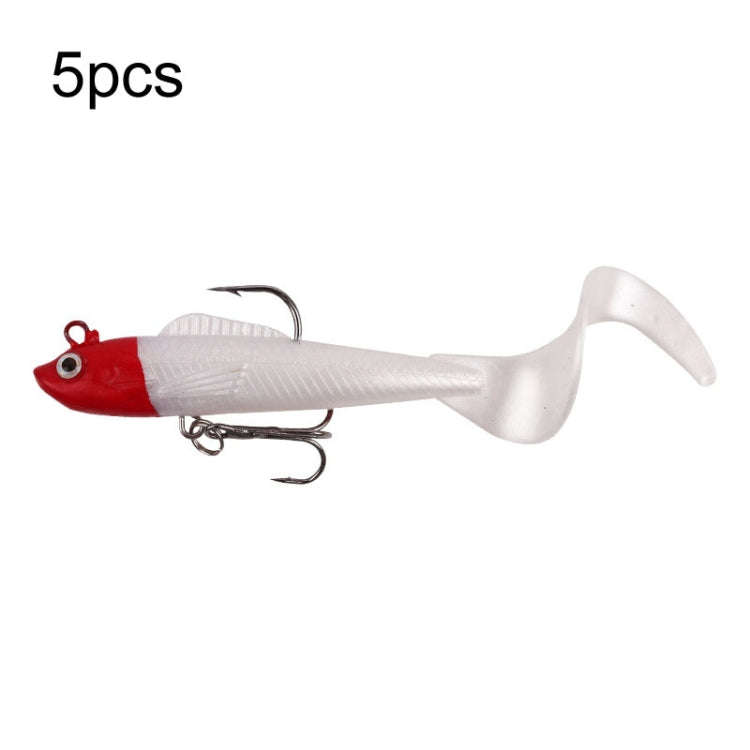 5pcs Roadrunner Soft Lures Leadheads Luminous Lures, Red White T Tail, Pink  T Tail, Blue  T Tail...
