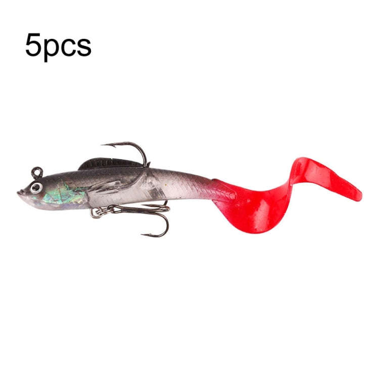 5pcs Roadrunner Soft Lures Leadheads Luminous Lures, Red White T Tail, Pink  T Tail, Blue  T Tail...
