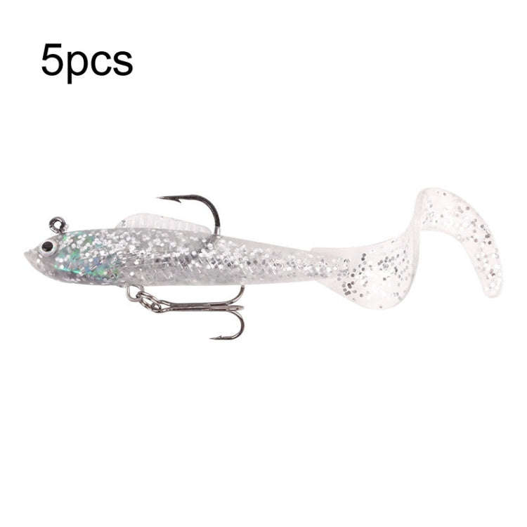 5pcs Roadrunner Soft Lures Leadheads Luminous Lures, Red White T Tail, Pink  T Tail, Blue  T Tail...