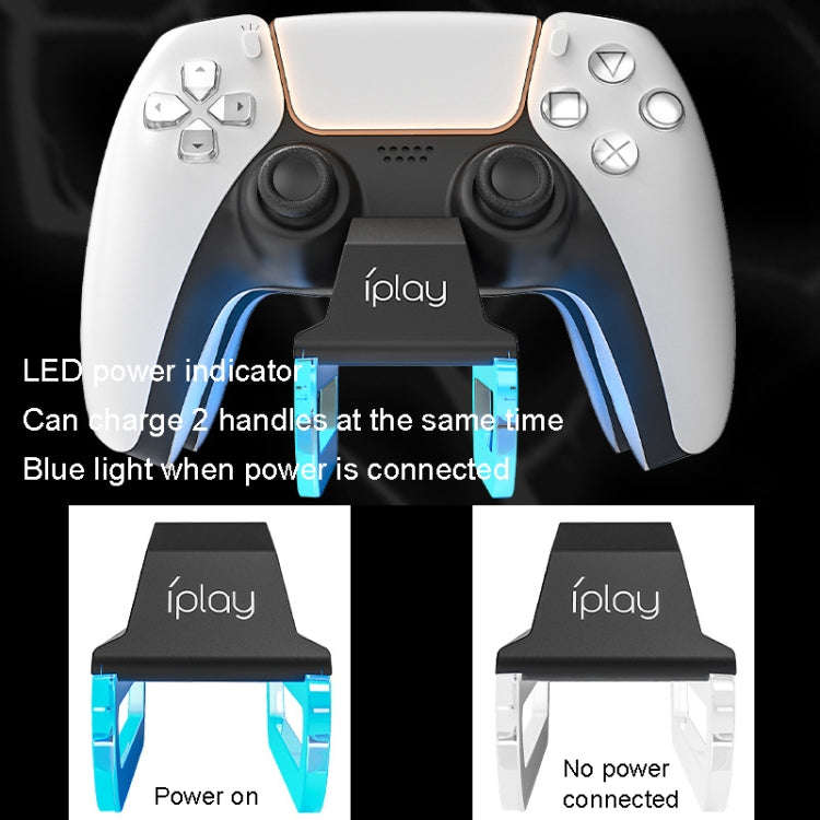 iplay HBP-289 For PS5 Game Handle Dual Seat Charger Touch Point Charging Base, HBP-289