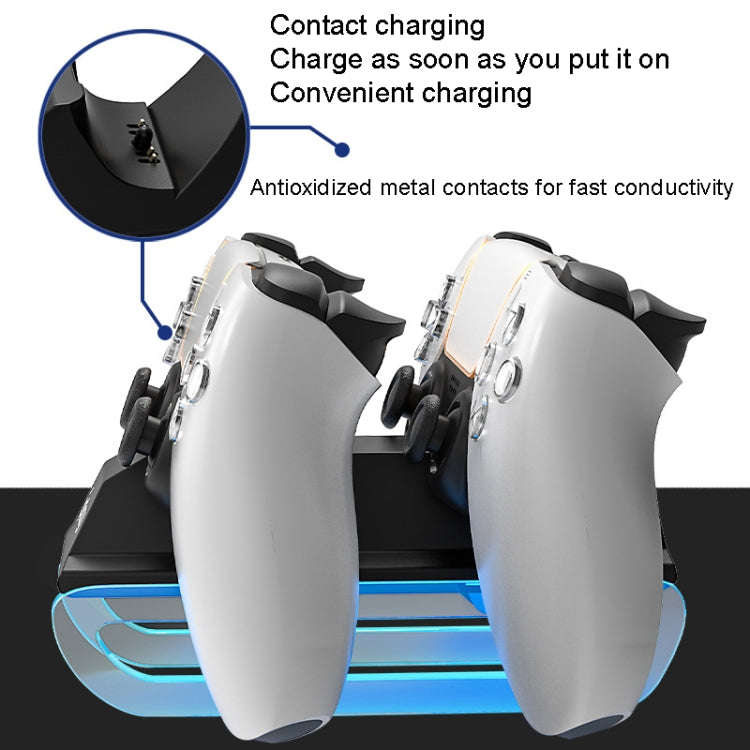 iplay HBP-289 For PS5 Game Handle Dual Seat Charger Touch Point Charging Base, HBP-289