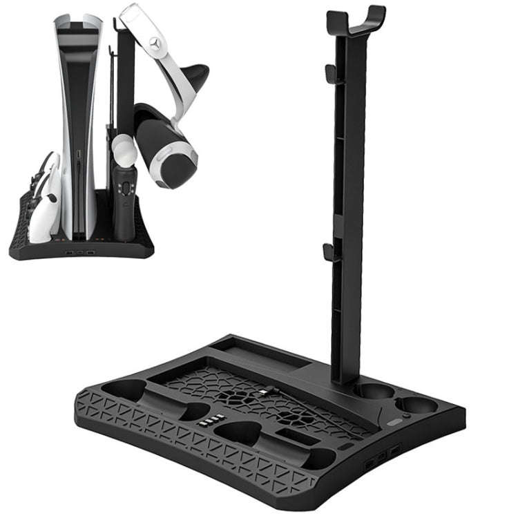 iplay HBP-270 For Sony PS5 Multifunctional Host Heat Dissipation Charging Base with Storage Rack,...