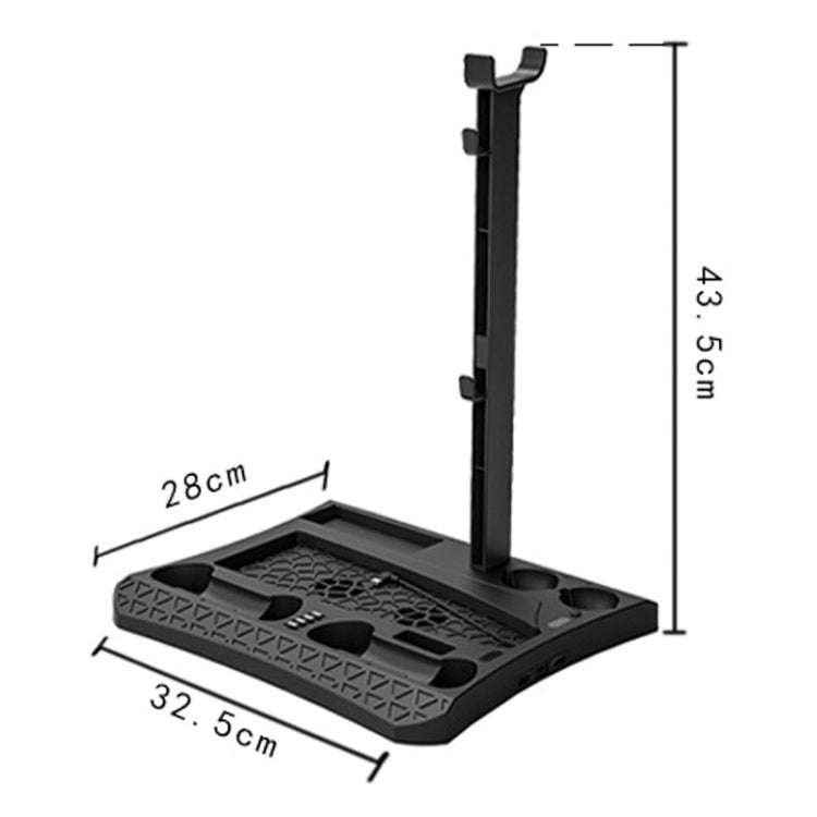 iplay HBP-270 For Sony PS5 Multifunctional Host Heat Dissipation Charging Base with Storage Rack,...