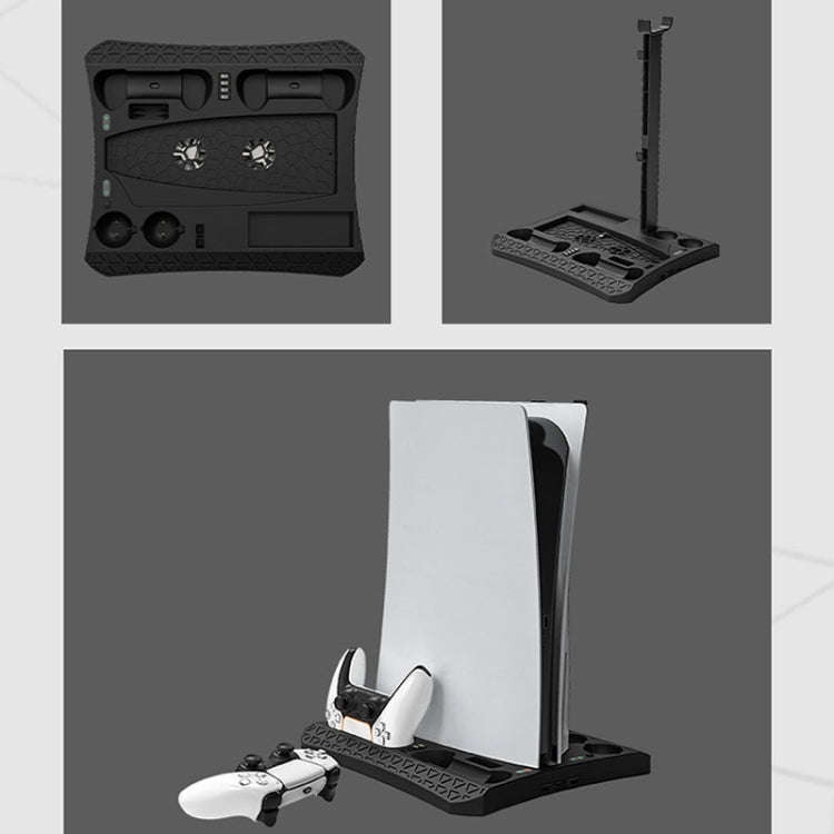 iplay HBP-270 For Sony PS5 Multifunctional Host Heat Dissipation Charging Base with Storage Rack,...