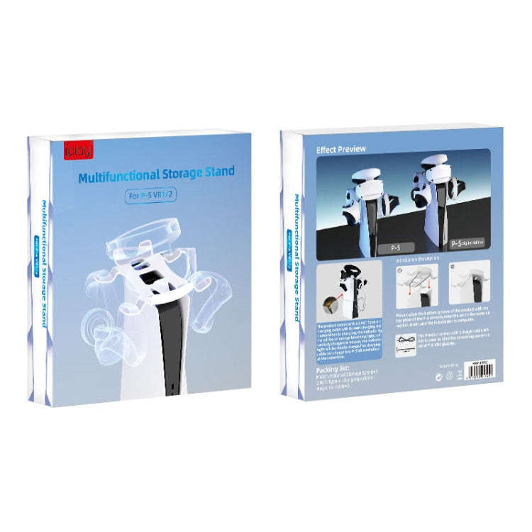 iplay for PS5/PSVR2 Headphone Storage Bracket Charging Cable with Indicator Light, HBP-6492