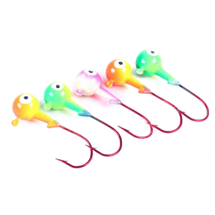 HENGJIA 5colors/set Lua Lead Head Hook Set Colorful Fish Hook Set, 7g, 10.5g