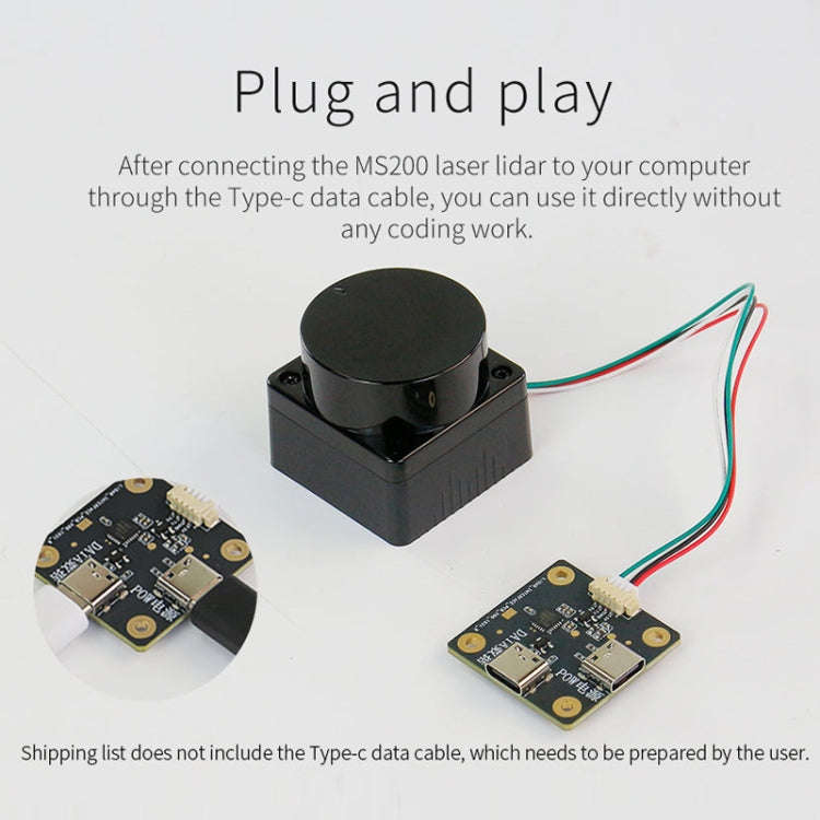 Yahboom Lidar ROS2 Robot SLAM Mapping Navigation Ranging TOF, MS200