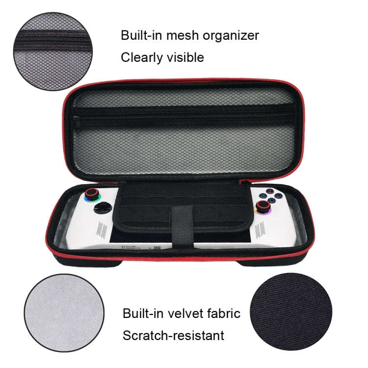 For ASUS ROG Ally Game Console Portable PU Waterproof Storage Box, Storage Box (Red)