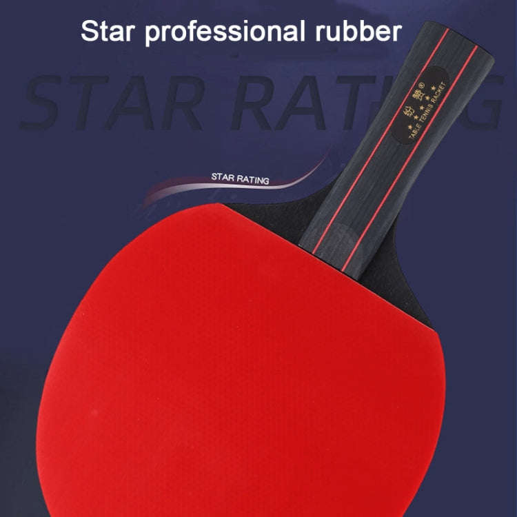 4 Star Table Tennis Racquet with 3 Balls & Bag Set, Long Handle, Short Handle