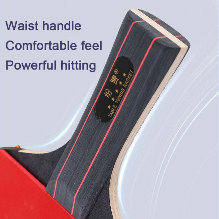 4 Star Table Tennis Racquet with 3 Balls & Bag Set, Long Handle, Short Handle