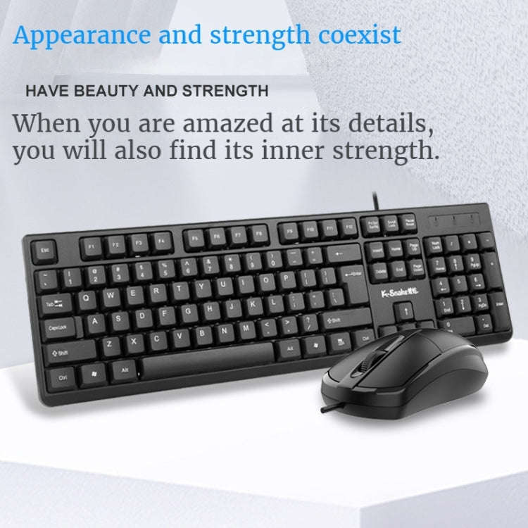 K-Snake K001 Wired Keyboard And Mouse Set Desktop Computer Keyboard, With Mouse, Without Mouse