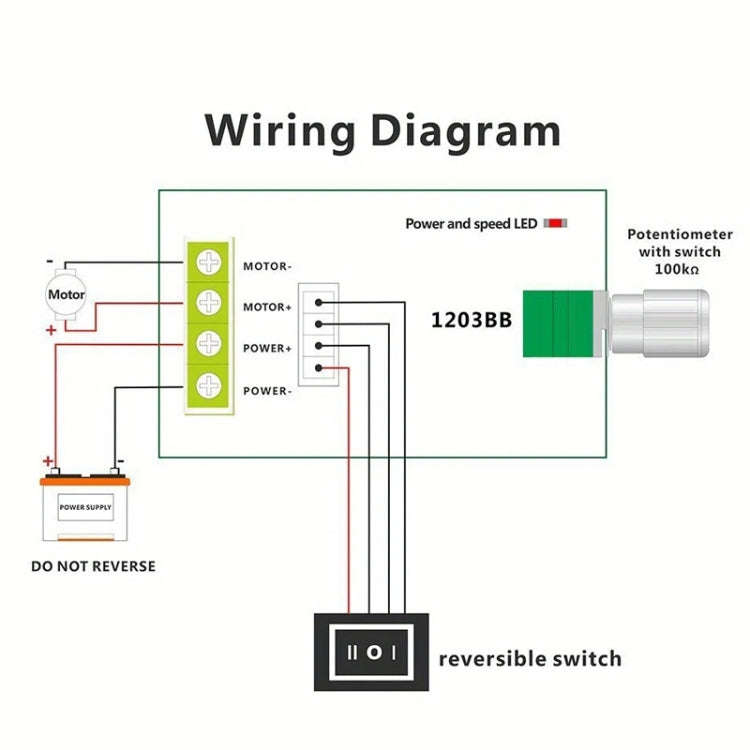 DC 6-28V 3A  PWM Speed Adjustable Reversible Switch DC Motor Driver Reversing, 6-28V 3A