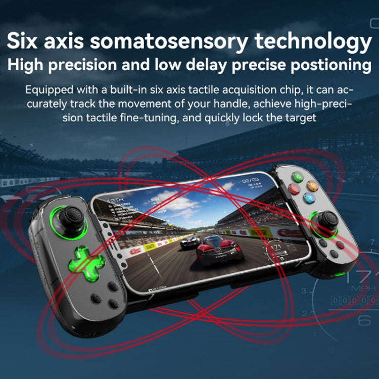 D7 BT5.0 Retractable Gamepad With Light For PC / Android / IPhone /Win7 10 11/Mac OS/Switch, D7 (...