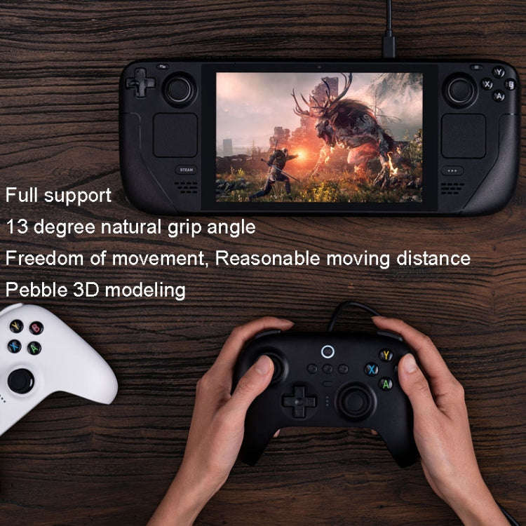 8BitDo For Switch / PC USB Wired Gamepad, White, Black