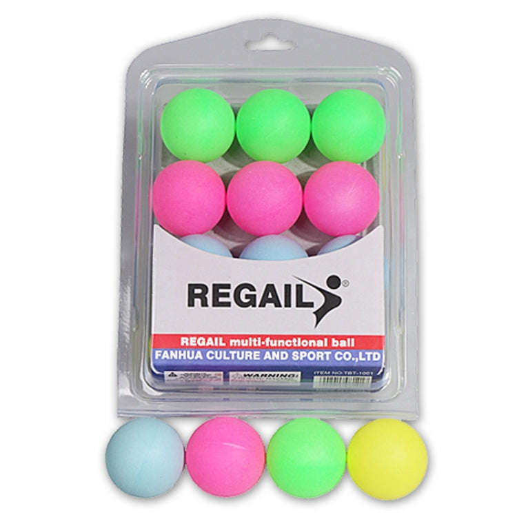 REGAIL 12pcs/box Colorful Plastic Table Tennis Balls