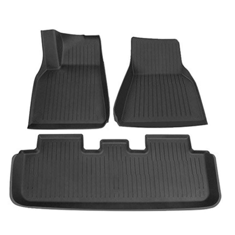 TPE Injection Car Foot Mats Interior Accessories, 3pcs /Set For Tesla Model Y, 3pcs /Set For Tesl...