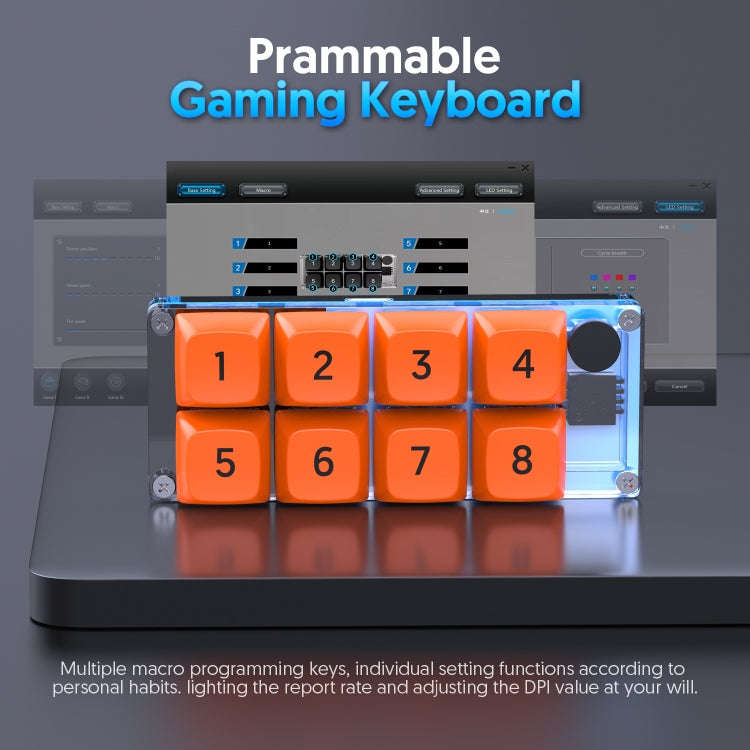 MKESPN Shortcut Macro Defined Wired Samll Keypad Single Handed Gaming Keyboard, MKESPN K806 (Whit...