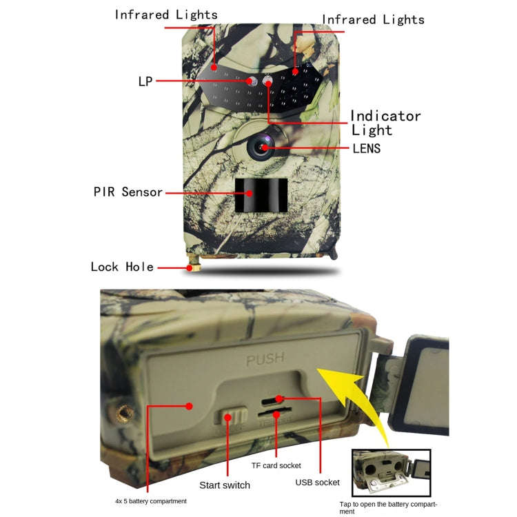 PR100 20MP HD 1080P Infrared Hunting Camera, PR100