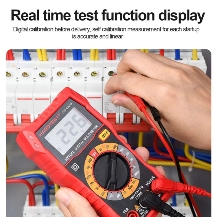 HT108L 600V 10A LCD Digital Multimeter DC Voltage Diode Frequency Multitester Current Tester, HT108L