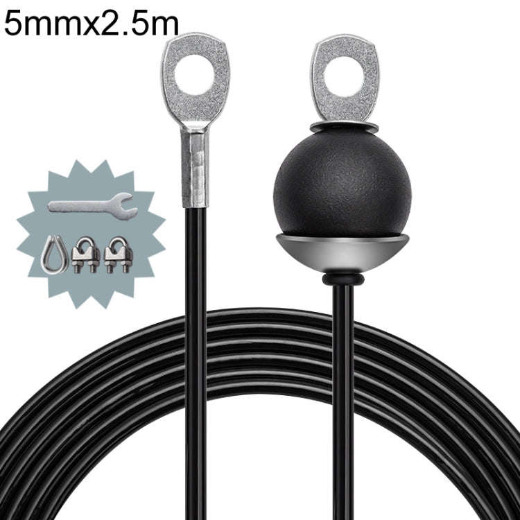 Fitness Equipment Accessories Wire Rope, 5mmx2m Adjustable, 5mmx2m Fixed, 5mmx2.5m Adjustable, 5m...