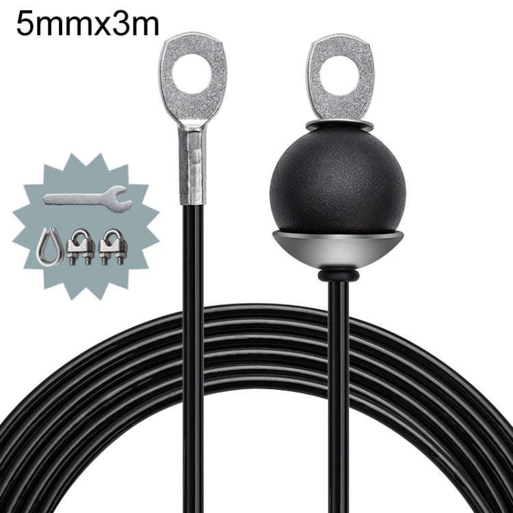 Fitness Equipment Accessories Wire Rope, 5mmx2m Adjustable, 5mmx2m Fixed, 5mmx2.5m Adjustable, 5m...