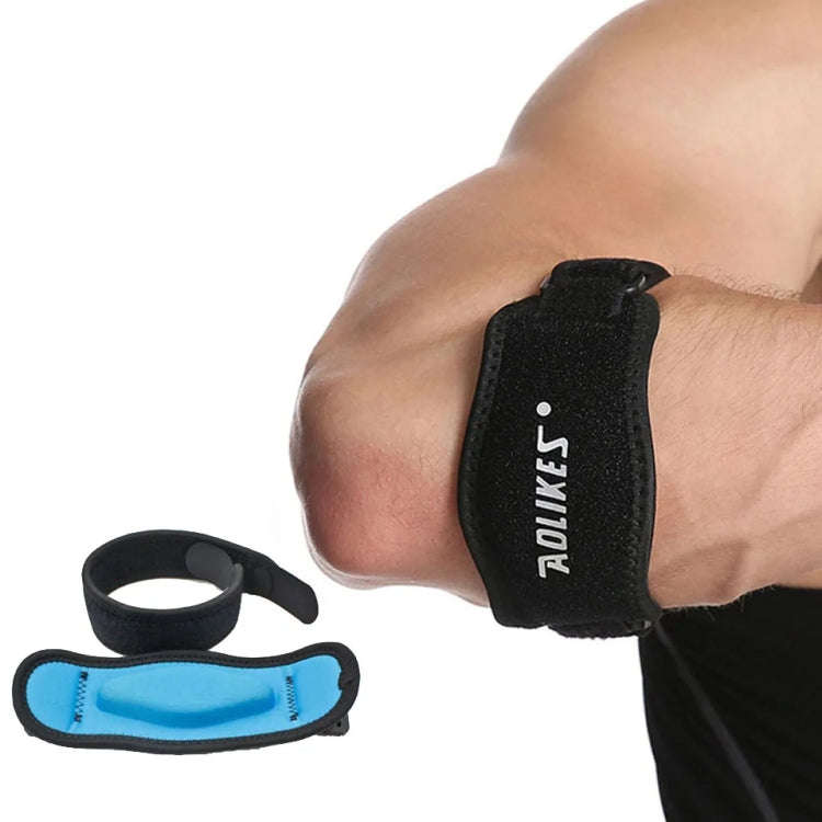 Aolikes  Adjustable Elbow Support Basketball Tennis Elbow Pads, A- 7949 Blue Inner, A- 7949 Red I...